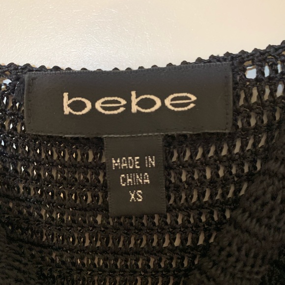 bebe silk dress with crocheted top. XS - Picture 8 of 8